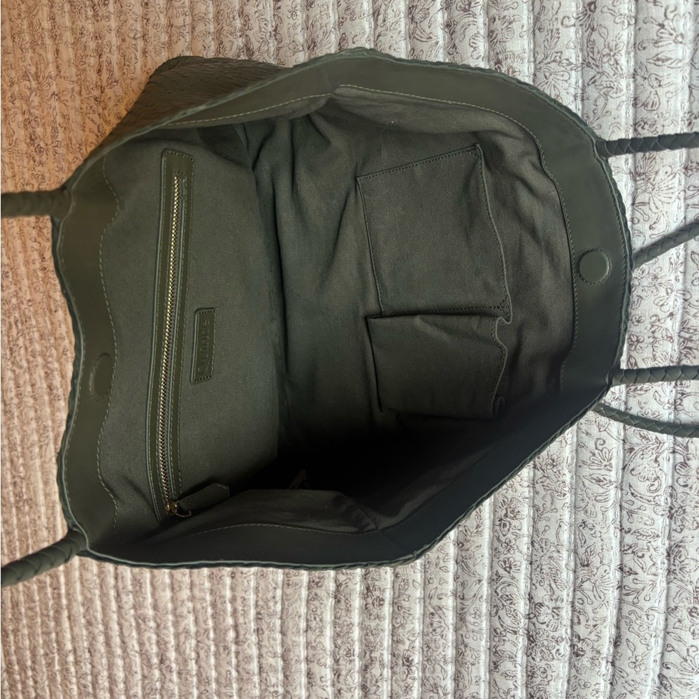 Quince Italian Leather Handwoven Tote - Picture 9 of 11